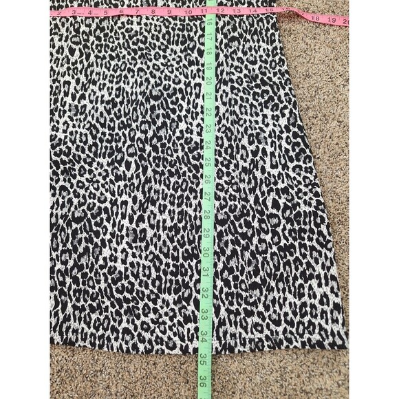 Desigual Womens Dress Mini Short Black White Jersey Stretch Leopard Size Large - Picture 8 of 8